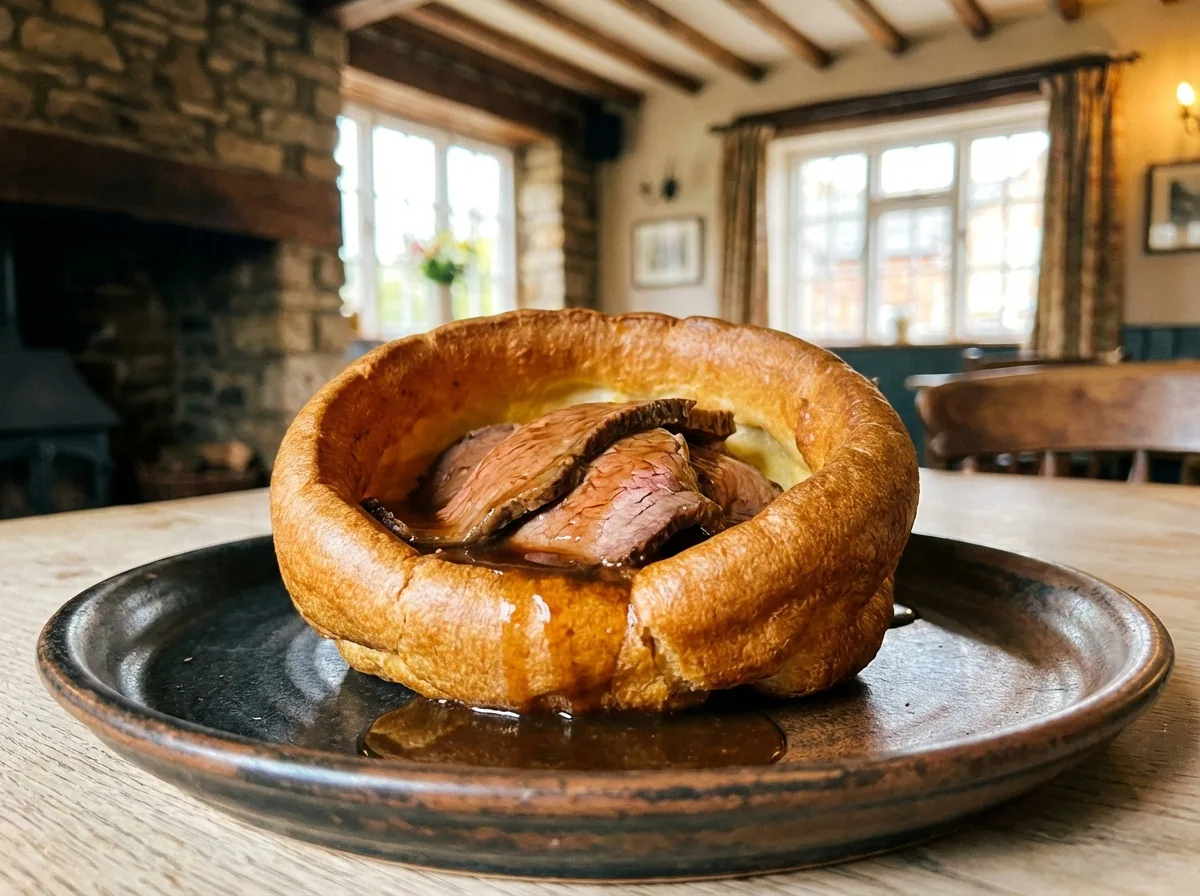 Yorkshire pudding with roast beef